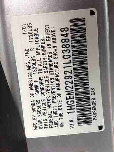 2001 Honda Civic EX Coupe 1.7L DAMAGE LOW MILES NEEDS BODY WORK NO RESERVE, image 18