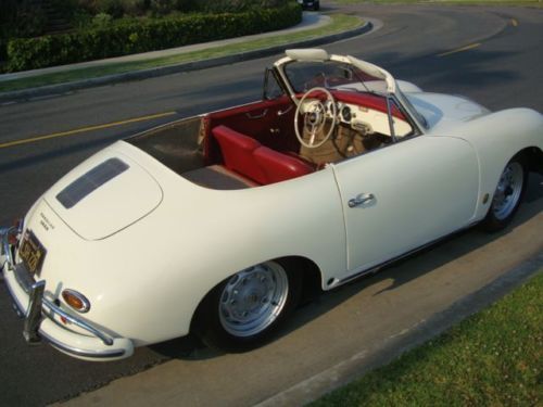 1959 porsche 356 1600 reutter cabriolet, 1-owner w/80k miles. poc certified