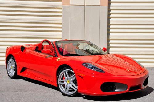 2007 ferrari 430 spider f1! 6k miles! red/red! serviced! carbon fiber! loaded!