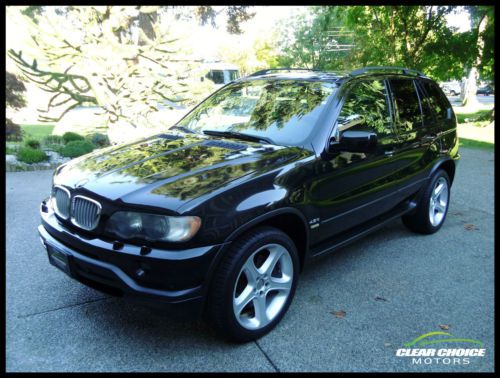 2002 bmw x5 4.6is sport utility black on black - rare - low miles - loaded