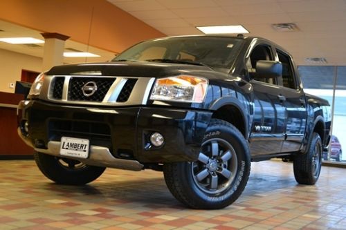 Crew cab 4wd 4x4 alloy wheels pro-4x offroad tow pkg black cloth low miles