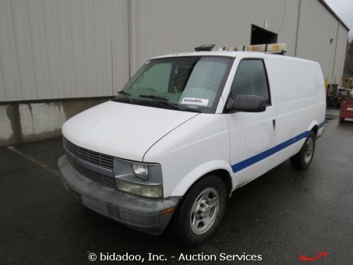 2005 chevrolet chevy astro cargo van w/ interior shelving &amp; beacon light auto ac