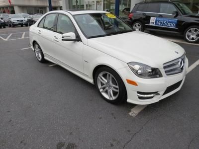 2012 mercedes-benz c250 sport sedan glass sunroof/premium 1 package/amg styling