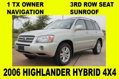 2006 toyota highlander hybrid limited 4x4,navigation,1 tx owner,7 passenger