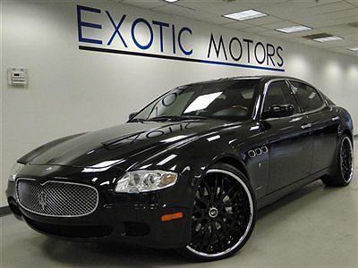 2007 maserati quattroporte!! blk/blk! nav heated-sts rear-pdc xenon bose 22&#034;whls