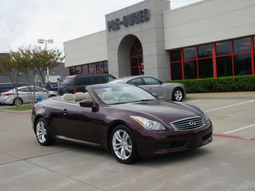 Infiniti g37 convertible hardtop leather auto nav 3.7l v6 2dr rear camara pl pw