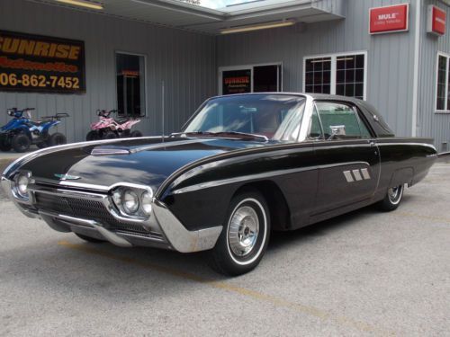 1963 ford thunderbird hardtop 2-door 390ci 6.4l gorgeous black / red combo!!!!