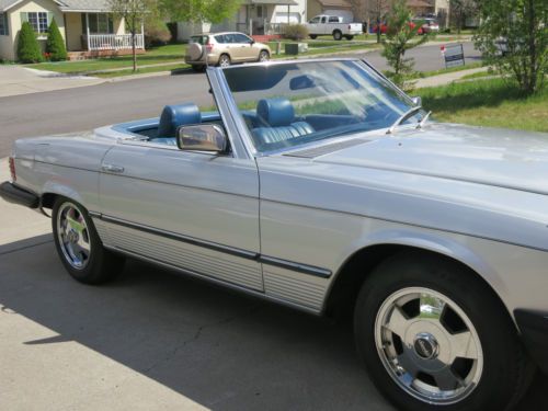 Mercedez benz sl 380 convertible hard top 1981 classic car leather seat 2 doors