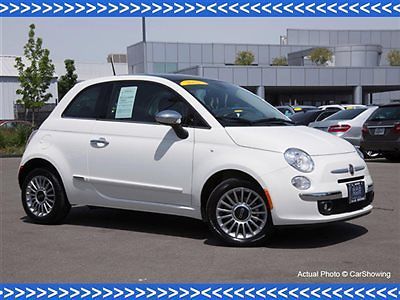 2012 fiat 500 lounge: luxury leather package, tomtom navigation, super low miles