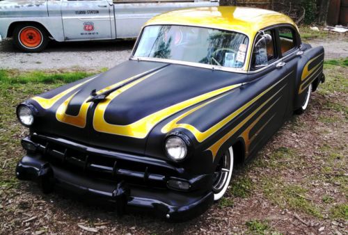 1954 chevy old school, lead sled, rat rod,  custom, lowered, low rider