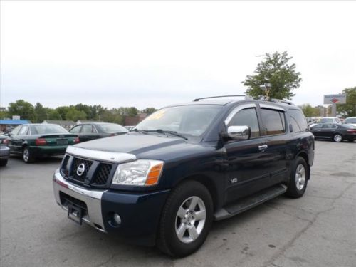 2006 nissan armada se sport utility 4-door 5.6l blue 3rd row seating dvd player