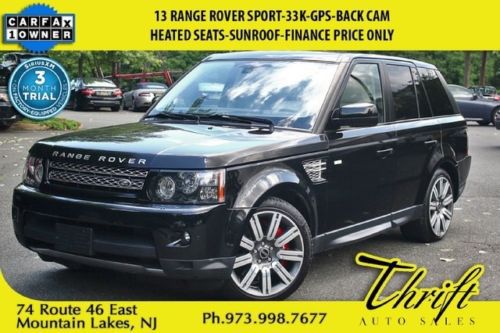 13 range rover sport-33k-gps-back cam-heated seats-sunroof-finance price only