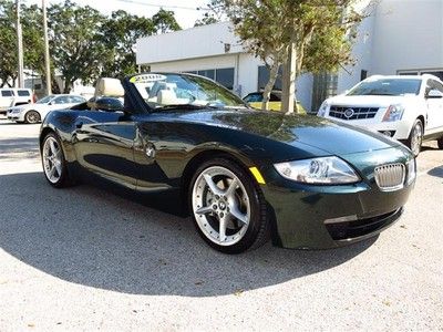08 z4 green tan 6 speed convertible cd valvetronic 3-stage induction a/c abs