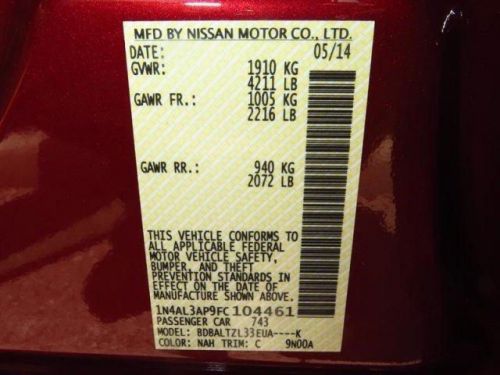 2015 Nissan Altima 2.5 SL, US $31,620.00, image 4