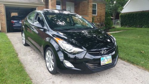 Black 2011 hyundai elantra limited - sun roof, blue tooth, heated leather seats