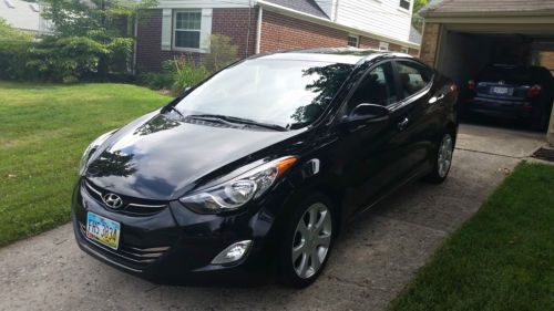 Black 2011 Hyundai Elantra Limited - Sun Roof, Blue Tooth, Heated Leather Seats, image 2