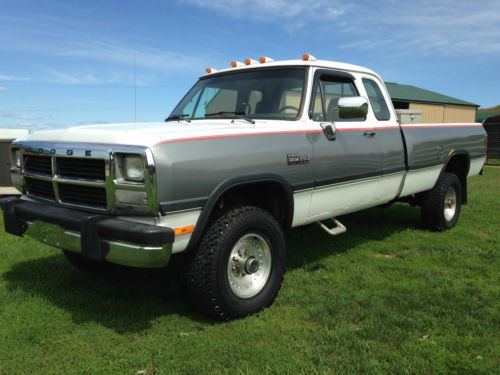 1993 dodge w250 pickup truck cummins 5.9 12 valve diesel extended cab 4x4