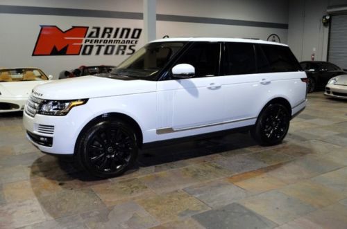 2013 range rover supercharged v8 1-owner fuiji white with ivory