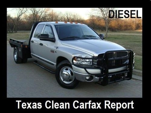 2007 dodge ram 3500 2wd quad cab drw flatbed diesel cle