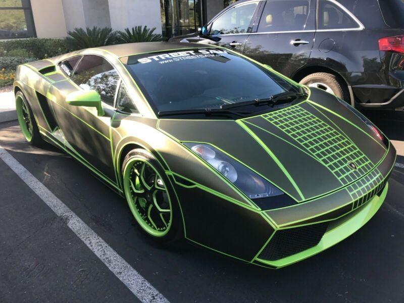 2005 lamborghini gallardo se, rare verde ithaca wtron wrap, exhaust, led&#039;s