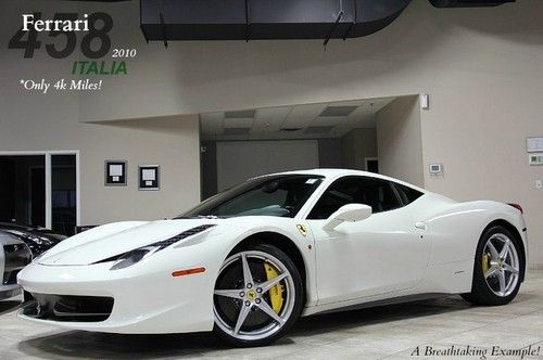 2010 ferrari 458 italia $288k+ list new carbon fiber white loaded serviced wow$$