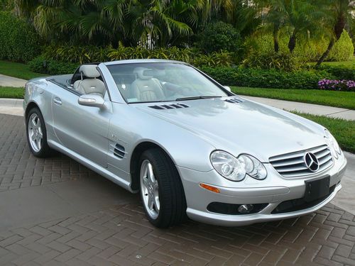 Sl55 amg super charged intercooled v8 kompress brilliant silver dark ash 2004