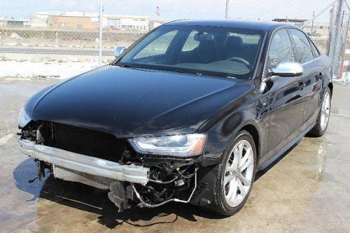 2013 audi s4 sedan quattro damaged salvage runs! only 3k miles loaded wont last!