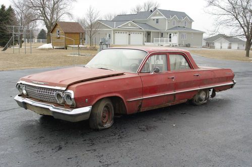 1963 chevrolet sedan impala bel air biscayne parts cars