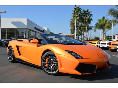 2012 lamborghini gallardo lp550-2 spyder. orange over black. 1,011 miles. e-gear