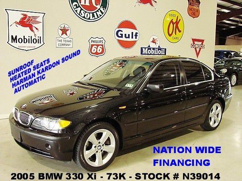 2005 330xi awd,premium pkg,sunroof,htd lth,h/k sys,17in wheels,73k,we finance!!