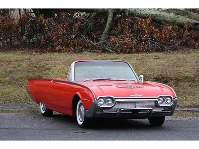 1961 thunderbird auto convertible white walltires new paint *we ship world wide*