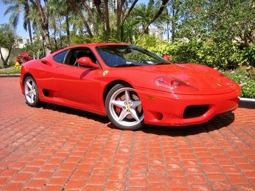 2004 ferrari 360 red black 6 speed racing seats 10k challenge serviced new