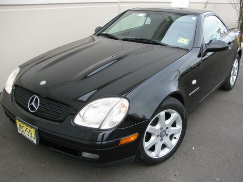 1999 mercedes slk230, black/black, 1-owner, 80k miles, dealer serviced, auto, nj