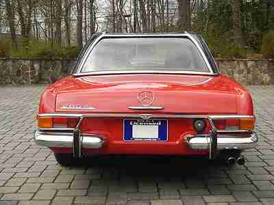 1971 MERCEDES 280SL RED OVER BLACK WITH HARDTOP, image 8