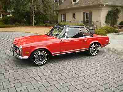 1971 MERCEDES 280SL RED OVER BLACK WITH HARDTOP, image 11