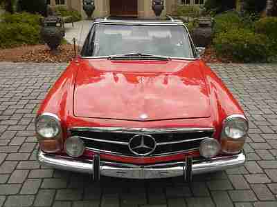1971 MERCEDES 280SL RED OVER BLACK WITH HARDTOP, image 15