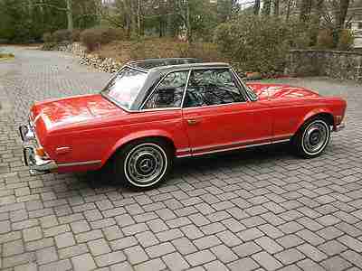 1971 MERCEDES 280SL RED OVER BLACK WITH HARDTOP, image 18