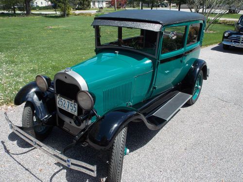 Beautiful 1929 model a tudor sedan w/less than 500 mi. on restoration; 12v, nice