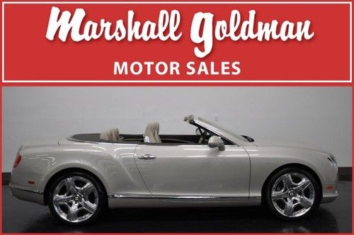 2013 bentley continental gtc white sand portland leather nav  only 1,200 miles