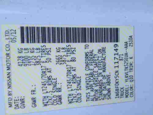 2012 NISSAN NV 2500 HD, US $18,500.00, image 16