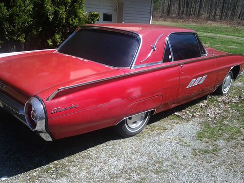 Red 1963 ford thunderbird