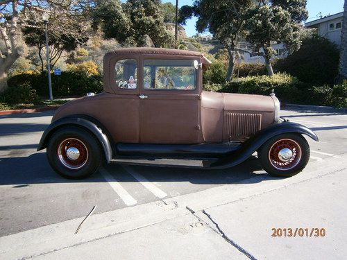 1928 ford model a coupe, vintage streetrod,all henry steel.