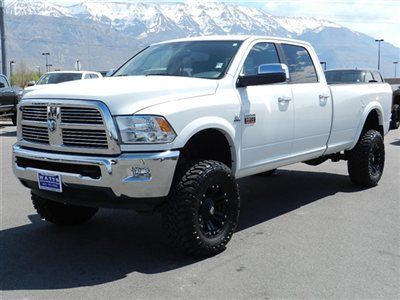 Crew cab laramie 4x4 cummins diesel custom new lift wheels tires nav leather