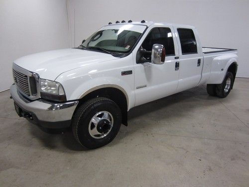 04 ford f350 6.0l turbo diesel auto 4x4 crew long dually lariat 1 owner co truck