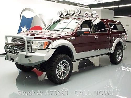 2009 ford f150 platinum crew lifted 4x4 sunroof nav 8k texas direct auto