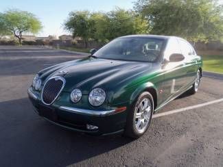2003 jaguar s-type 3.0 british green/tan 1 owner cln crfx-az exx low 68k mi!!