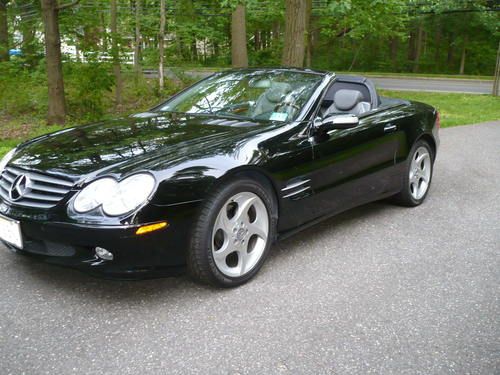 04 MERCEDES SL500 HARDTOP LEATHER HEATED COOLED NAVI HID KEYLESS CONVERTIBLE FOG, image 2