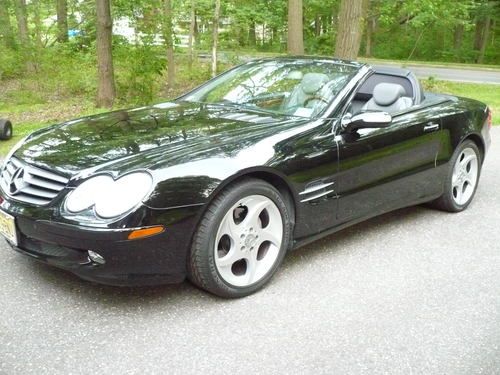04 MERCEDES SL500 HARDTOP LEATHER HEATED COOLED NAVI HID KEYLESS CONVERTIBLE FOG, image 3