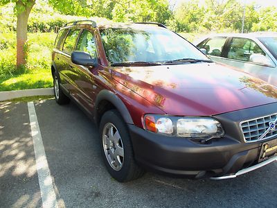 Low reserve 02 xc70 awd wagon good condition red/ blk lthr roof rack power seats