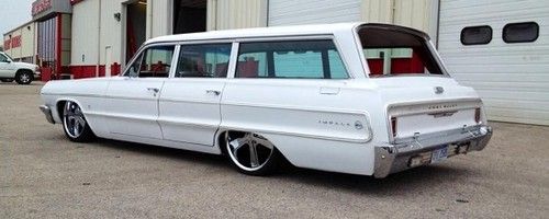 1964 chevy impala station wagon fresh paint,airride and 20''&amp;22'' rims must see!